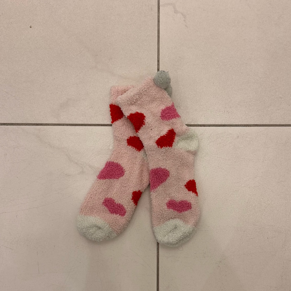 Valentine fuzzy socks